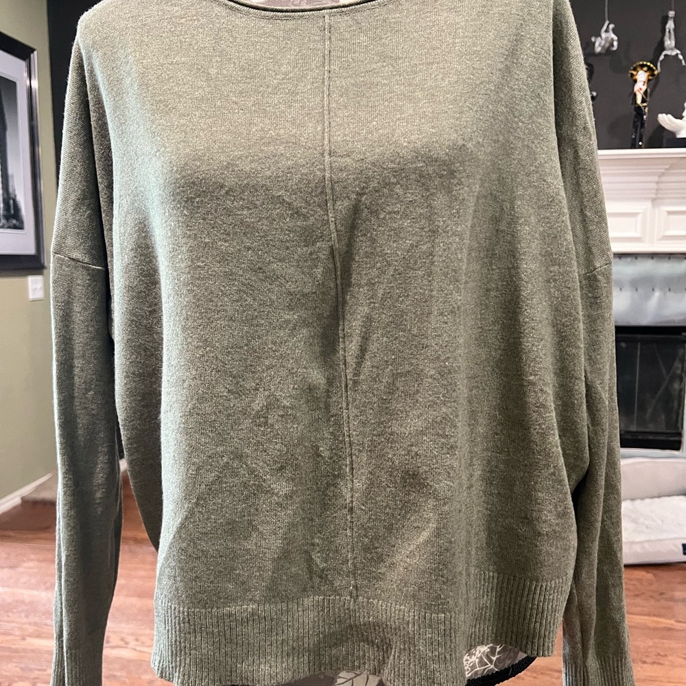 Classic Olive Women's Crew Neck Sweater